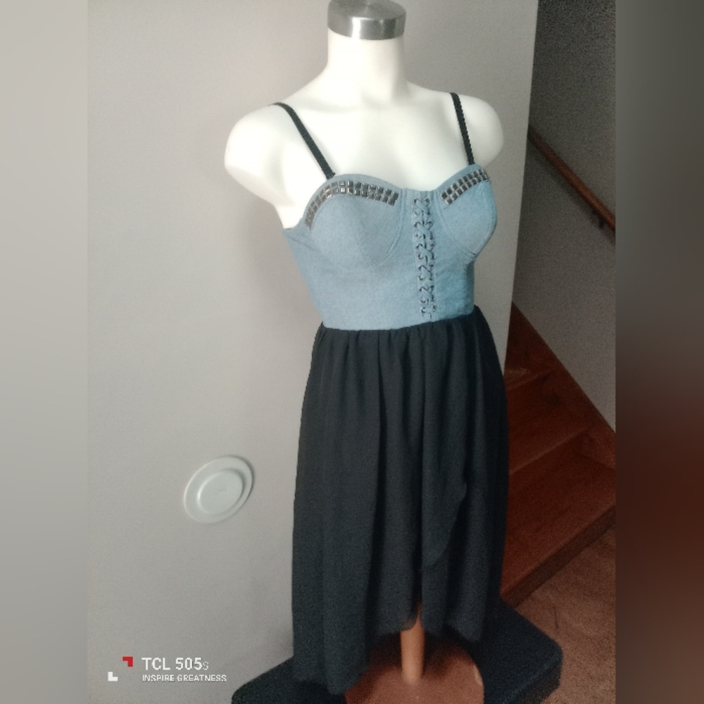 Material Girl High Low Dress - Blue